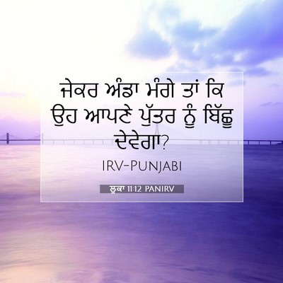 Picture 07 - ਲੂਕਾ 11:12 PANIRV - ਜੇਕਰ ਅੰਡਾ ਮੰਗੇ ਤਾਂ - Bible Verse Picture