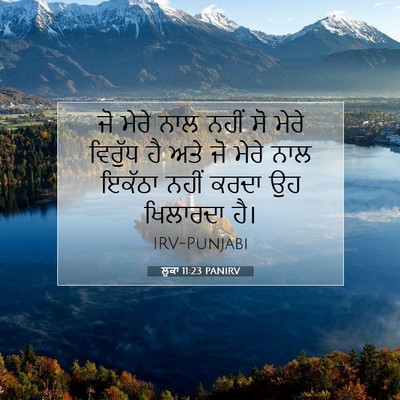 Picture 07 - ਲੂਕਾ 11:23 PANIRV - ਜੋ ਮੇਰੇ ਨਾਲ ਨਹੀਂ ਸੋ - Bible Verse Picture
