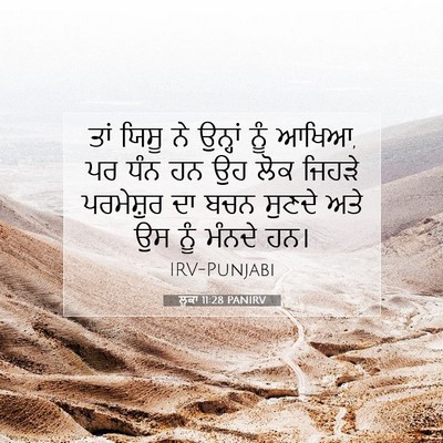 Picture 07 - ਲੂਕਾ 11:28 PANIRV - ਤਾਂ ਯਿਸੂ ਨੇ ਉਨ੍ਹਾਂ - Bible Verse Picture
