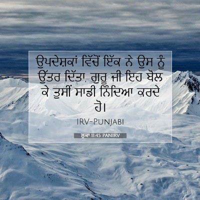 Picture 07 - ਲੂਕਾ 11:45 PANIRV - ਉਪਦੇਸ਼ਕਾਂ ਵਿੱਚੋਂ - Bible Verse Picture
