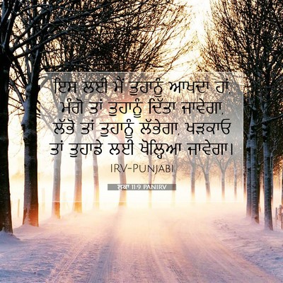 Picture 07 - ਲੂਕਾ 11:9 PANIRV - ਇਸ ਲਈ ਮੈਂ ਤੁਹਾਨੂੰ - Bible Verse Picture