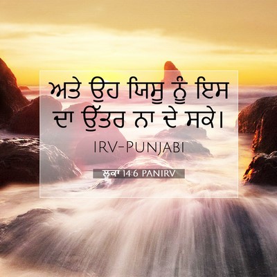 Picture 07 - ਲੂਕਾ 14:6 PANIRV - ਅਤੇ ਉਹ ਯਿਸੂ ਨੂੰ ਇਸ - Bible Verse Picture