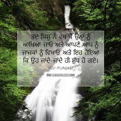 Picture 07 - ਲੂਕਾ 17:14 PANIRV - ਤਦ ਯਿਸੂ ਨੇ ਵੇਖ ਕੇ - Bible Verse Picture