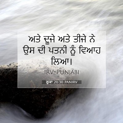 Picture 07 - ਲੂਕਾ 20:30 PANIRV - ਅਤੇ ਦੂਜੇ ਅਤੇ ਤੀਜੇ - Bible Verse Picture