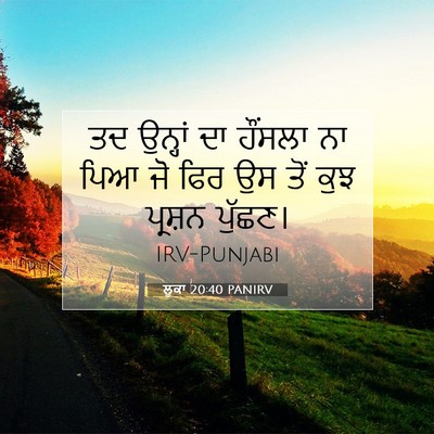 Picture 07 - ਲੂਕਾ 20:40 PANIRV - ਤਦ ਉਨ੍ਹਾਂ ਦਾ - Bible Verse Picture