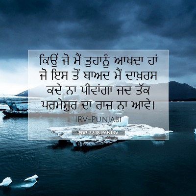 Picture 07 - ਲੂਕਾ 22:18 PANIRV - ਕਿਉਂ ਜੋ ਮੈਂ - Bible Verse Picture
