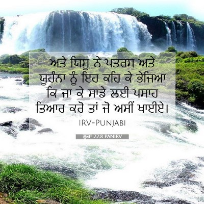 Picture 07 - ਲੂਕਾ 22:8 PANIRV - ਅਤੇ ਯਿਸੂ ਨੇ ਪਤਰਸ - Bible Verse Picture