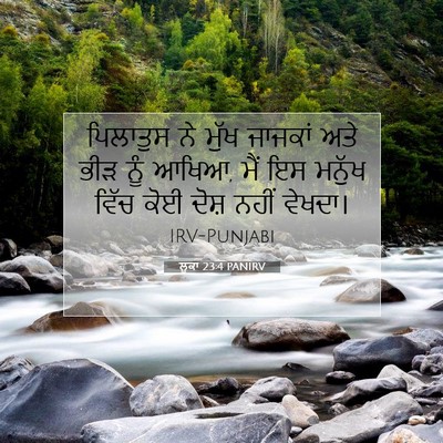 Picture 07 - ਲੂਕਾ 23:4 PANIRV - ਪਿਲਾਤੁਸ ਨੇ ਮੁੱਖ - Bible Verse Picture