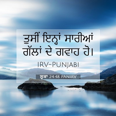 Picture 07 - ਲੂਕਾ 24:48 PANIRV - ਤੁਸੀਂ ਇਨ੍ਹਾਂ - Bible Verse Picture