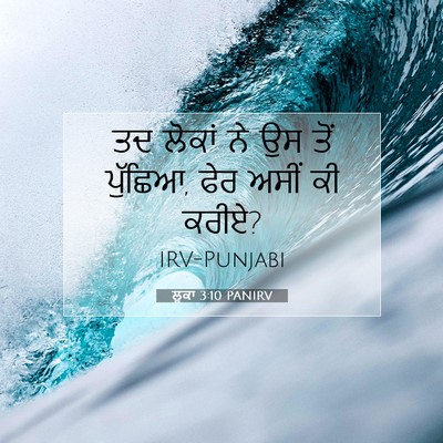 Picture 07 - ਲੂਕਾ 3:10 PANIRV - ਤਦ ਲੋਕਾਂ ਨੇ ਉਸ ਤੋਂ - Bible Verse Picture