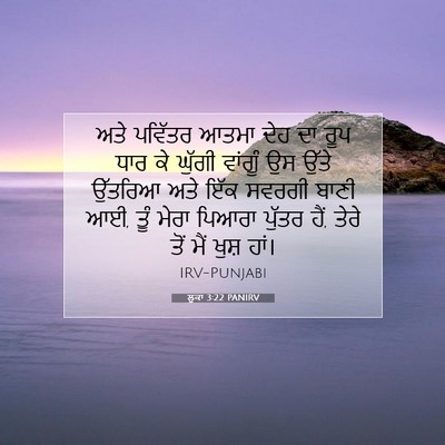 Picture 07 - ਲੂਕਾ 3:22 PANIRV - ਅਤੇ ਪਵਿੱਤਰ ਆਤਮਾ - Bible Verse Picture