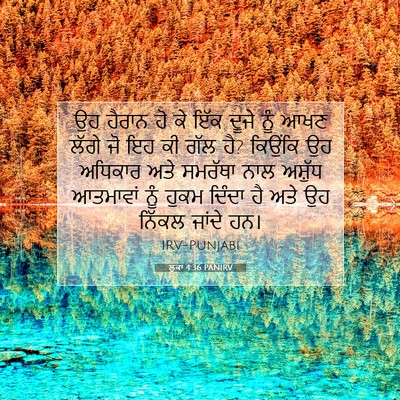 Picture 07 - ਲੂਕਾ 4:36 PANIRV - ਉਹ ਹੈਰਾਨ ਹੋ ਕੇ ਇੱਕ - Bible Verse Picture