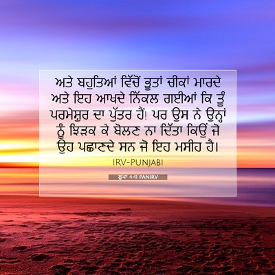 Picture 07 - ਲੂਕਾ 4:41 PANIRV - ਅਤੇ ਬਹੁਤਿਆਂ - Bible Verse Picture