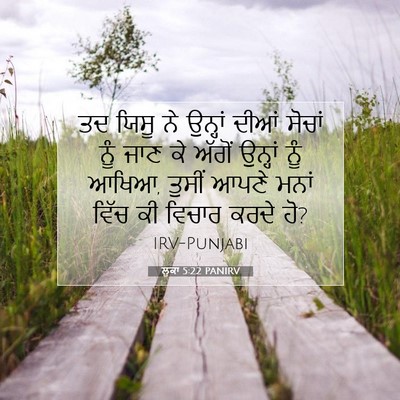 Picture 07 - ਲੂਕਾ 5:22 PANIRV - ਤਦ ਯਿਸੂ ਨੇ ਉਨ੍ਹਾਂ - Bible Verse Picture