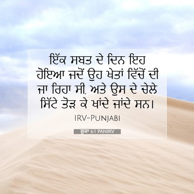 Picture 07 - ਲੂਕਾ 6:1 PANIRV - ਇੱਕ ਸਬਤ ਦੇ ਦਿਨ ਇਹ - Bible Verse Picture