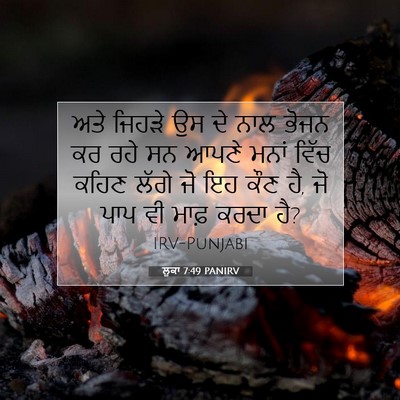 Picture 07 - ਲੂਕਾ 7:49 PANIRV - ਅਤੇ ਜਿਹੜੇ ਉਸ ਦੇ ਨਾਲ - Bible Verse Picture