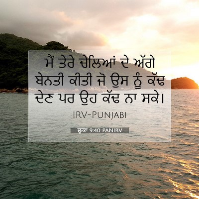 Picture 07 - ਲੂਕਾ 9:40 PANIRV - ਮੈਂ ਤੇਰੇ ਚੇਲਿਆਂ ਦੇ - Bible Verse Picture