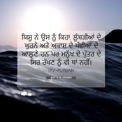 Picture 07 - ਲੂਕਾ 9:58 PANIRV - ਯਿਸੂ ਨੇ ਉਸ ਨੂੰ - Bible Verse Picture