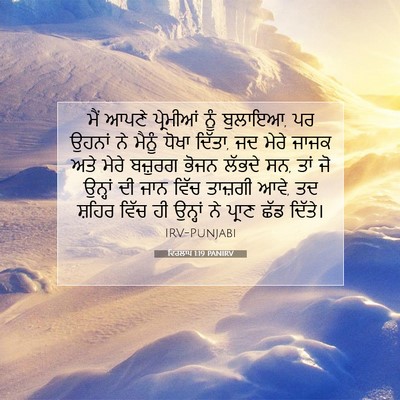 Picture 07 - ਵਿਰਲਾਪ 1:19 PANIRV - ਮੈਂ ਆਪਣੇ ਪ੍ਰੇਮੀਆਂ - Bible Verse Picture