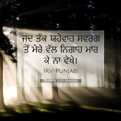Picture 07 - ਵਿਰਲਾਪ 3:50 PANIRV - ਜਦ ਤੱਕ ਯਹੋਵਾਹ ਸਵਰਗ - Bible Verse Picture