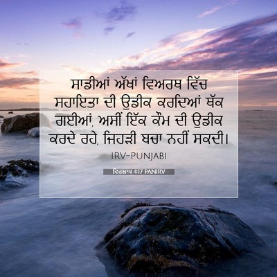 Picture 07 - ਵਿਰਲਾਪ 4:17 PANIRV - ਸਾਡੀਆਂ ਅੱਖਾਂ - Bible Verse Picture