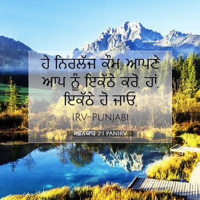 Picture 07 - ਸਫ਼ਨਯਾਹ 2:1 PANIRV - ਹੇ ਨਿਰਲੱਜ ਕੌਮ, ਆਪਣੇ - Bible Verse Picture