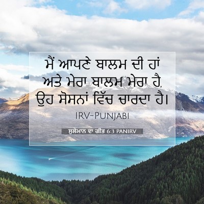 Picture 07 - ਸੁਲੇਮਾਨ ਦਾ ਗੀਤ 6:3 PANIRV - ਮੈਂ ਆਪਣੇ ਬਾਲਮ ਦੀ - Bible Verse Picture
