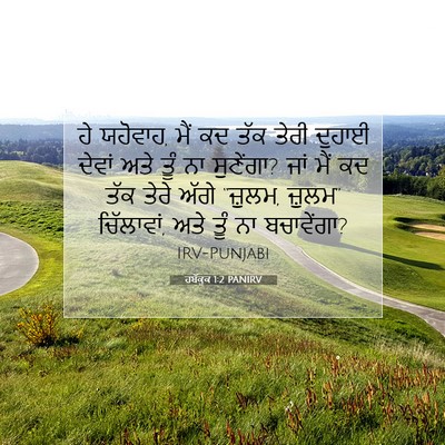 Picture 07 - ਹਬੱਕੂਕ 1:2 PANIRV - ਹੇ ਯਹੋਵਾਹ, ਮੈਂ ਕਦ - Bible Verse Picture