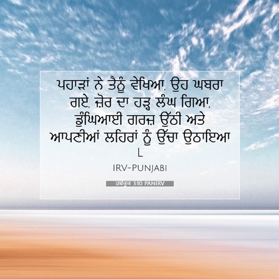Picture 07 - ਹਬੱਕੂਕ 3:10 PANIRV - ਪਹਾੜਾਂ ਨੇ ਤੈਨੂੰ - Bible Verse Picture