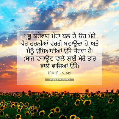 Picture 07 - ਹਬੱਕੂਕ 3:19 PANIRV - ਪ੍ਰਭੂ ਯਹੋਵਾਹ ਮੇਰਾ - Bible Verse Picture