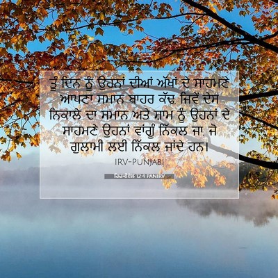 Picture 07 - ਹਿਜ਼ਕੀਏਲ 12:4 PANIRV - ਤੂੰ ਦਿਨ ਨੂੰ ਉਹਨਾਂ - Bible Verse Picture