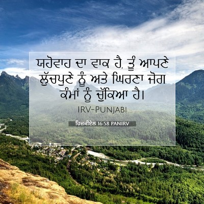 Picture 07 - ਹਿਜ਼ਕੀਏਲ 16:58 PANIRV - ਯਹੋਵਾਹ ਦਾ ਵਾਕ ਹੈ, - Bible Verse Picture