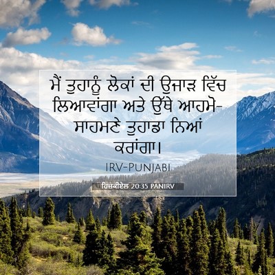 Picture 07 - ਹਿਜ਼ਕੀਏਲ 20:35 PANIRV - ਮੈਂ ਤੁਹਾਨੂੰ ਲੋਕਾਂ - Bible Verse Picture