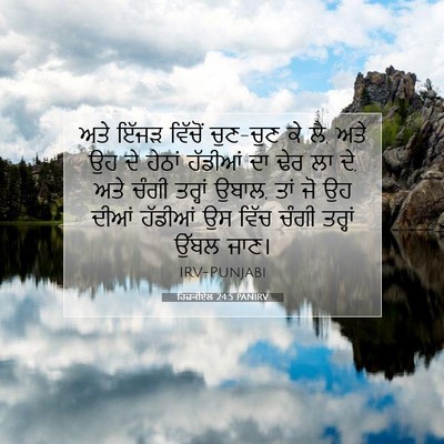 Picture 07 - ਹਿਜ਼ਕੀਏਲ 24:5 PANIRV - ਅਤੇ ਇੱਜੜ ਵਿੱਚੋਂ - Bible Verse Picture