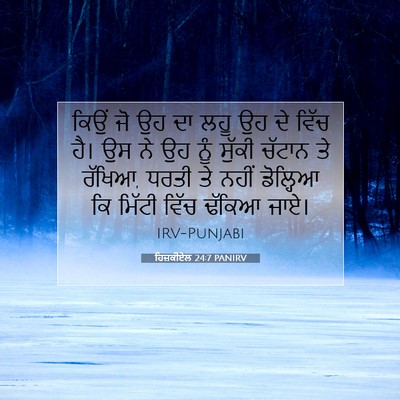 Picture 07 - ਹਿਜ਼ਕੀਏਲ 24:7 PANIRV - ਕਿਉਂ ਜੋ ਉਹ ਦਾ ਲਹੂ - Bible Verse Picture