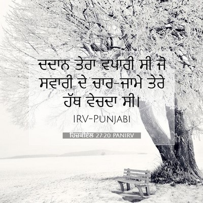 Picture 07 - ਹਿਜ਼ਕੀਏਲ 27:20 PANIRV - ਦਦਾਨ ਤੇਰਾ ਵਪਾਰੀ ਸੀ - Bible Verse Picture
