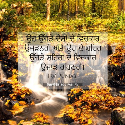 Picture 07 - ਹਿਜ਼ਕੀਏਲ 30:7 PANIRV - ਉਹ ਉੱਜੜੇ ਦੇਸਾਂ ਦੇ - Bible Verse Picture