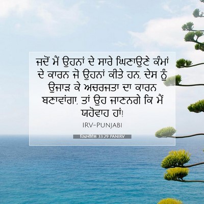 Picture 07 - ਹਿਜ਼ਕੀਏਲ 33:29 PANIRV - ਜਦੋਂ ਮੈਂ ਉਹਨਾਂ ਦੇ - Bible Verse Picture