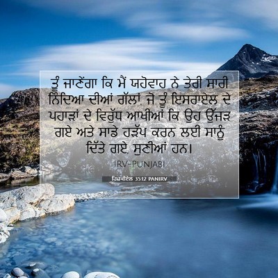 Picture 07 - ਹਿਜ਼ਕੀਏਲ 35:12 PANIRV - ਤੂੰ ਜਾਣੇਂਗਾ ਕਿ ਮੈਂ - Bible Verse Picture