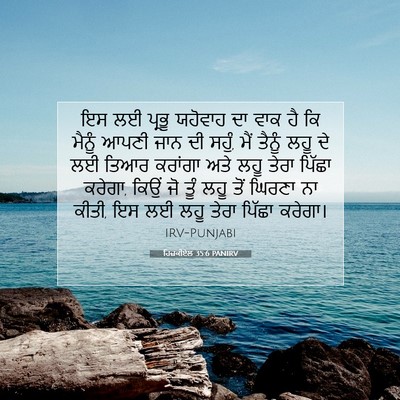 Picture 07 - ਹਿਜ਼ਕੀਏਲ 35:6 PANIRV - ਇਸ ਲਈ ਪ੍ਰਭੂ ਯਹੋਵਾਹ - Bible Verse Picture