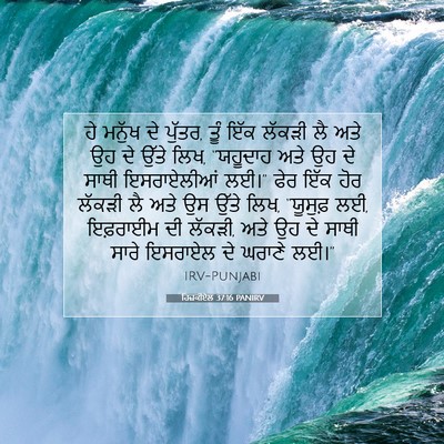 Picture 07 - ਹਿਜ਼ਕੀਏਲ 37:16 PANIRV - ਹੇ ਮਨੁੱਖ ਦੇ ਪੁੱਤਰ, - Bible Verse Picture