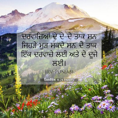 Picture 07 - ਹਿਜ਼ਕੀਏਲ 41:24 PANIRV - ਦਰਵਾਜ਼ਿਆਂ ਦੇ ਦੋ-ਦੋ - Bible Verse Picture