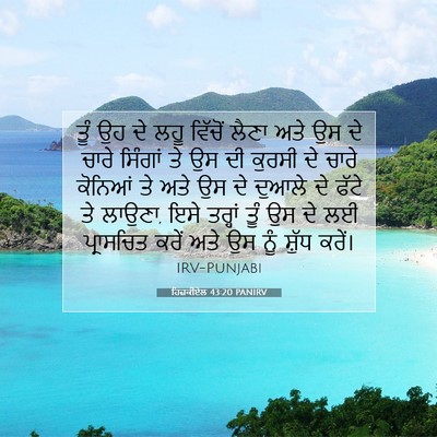 Picture 07 - ਹਿਜ਼ਕੀਏਲ 43:20 PANIRV - ਤੂੰ ਉਹ ਦੇ ਲਹੂ - Bible Verse Picture
