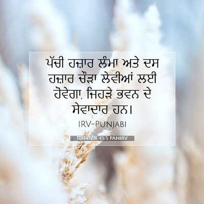 Picture 07 - ਹਿਜ਼ਕੀਏਲ 45:5 PANIRV - ਪੱਚੀ ਹਜ਼ਾਰ ਲੰਮਾ - Bible Verse Picture
