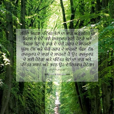 Picture 07 - ਹਿਜ਼ਕੀਏਲ 48:21 PANIRV - ਰਹਿੰਦਾ ਜਿਹੜਾ - Bible Verse Picture