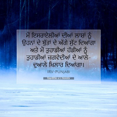 Picture 07 - ਹਿਜ਼ਕੀਏਲ 6:5 PANIRV - ਮੈਂ ਇਸਰਾਏਲੀਆਂ - Bible Verse Picture