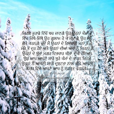 Picture 07 - ਹਿਜ਼ਕੀਏਲ 6:9 PANIRV - ਜਿਹੜੇ ਤੁਹਾਡੇ - Bible Verse Picture