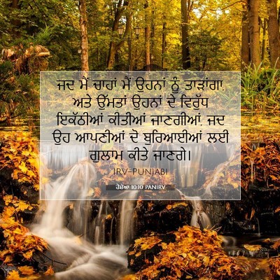 Picture 07 - ਹੋਸ਼ੇਆ 10:10 PANIRV - ਜਦ ਮੈਂ ਚਾਹਾਂ ਮੈਂ - Bible Verse Picture