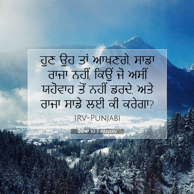 Picture 07 - ਹੋਸ਼ੇਆ 10:3 PANIRV - ਹੁਣ ਉਹ ਤਾਂ ਆਖਣਗੇ, - Bible Verse Picture