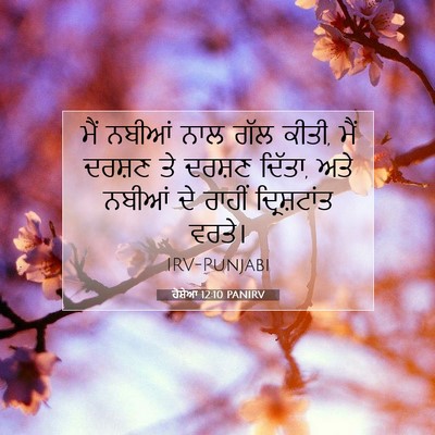 Picture 07 - ਹੋਸ਼ੇਆ 12:10 PANIRV - ਮੈਂ ਨਬੀਆਂ ਨਾਲ ਗੱਲ - Bible Verse Picture